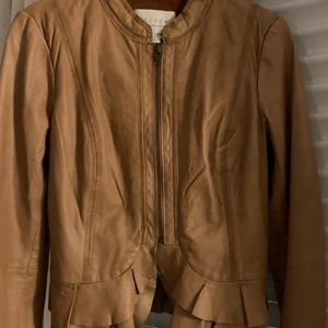 Hinge camel leather jacket. So soft!